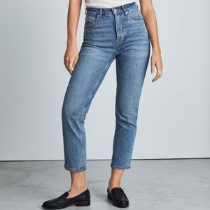 Everlane Japanese Denim Cheeky Jean (Faded Indigo Wash)